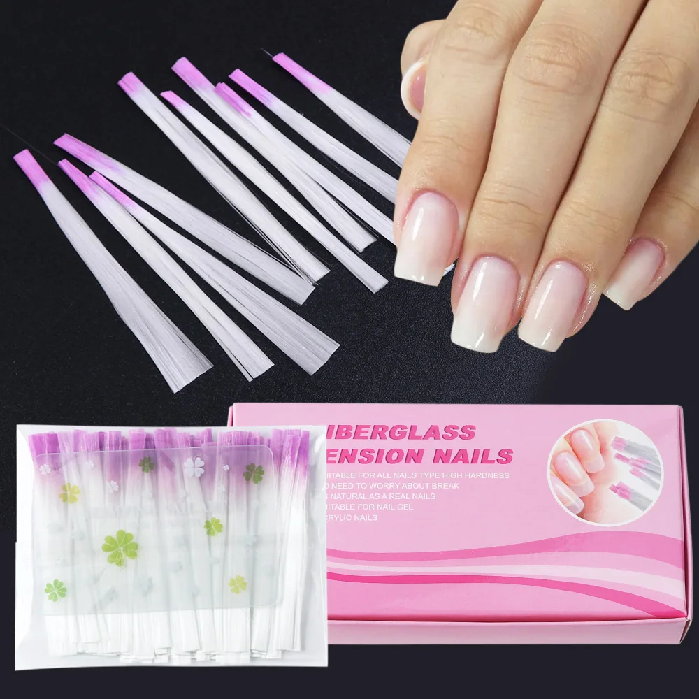 

100pcs/Set Fiberglass For Nail Extensions Tips Fibernails UV Gel Building Fiber Glass Acrylic Manicure Form Nail Art Tool TR1013