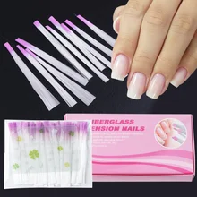 100 יח'\סט פיברגלס עבור הרחבות ציפורניים טיפים Fibernails UV ג 'ל בניין סיבי זכוכית אקריליק מניקור טופס נייל אמנות כלי TR1013(China)