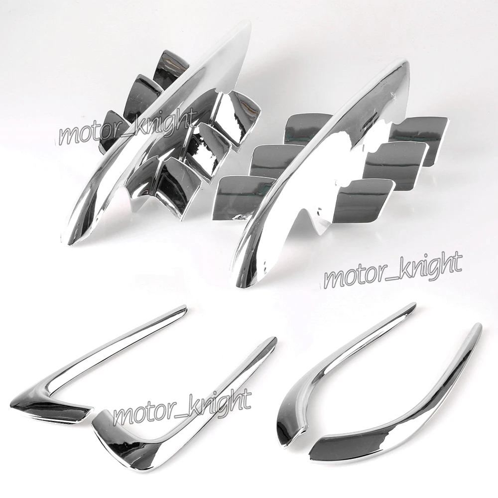 

Radiator Vent SHARK GILLS WITH FAIRING TRIM for Honda Goldwing GL1800 2001-2010 Chrome Fairing Premier Shark Gills