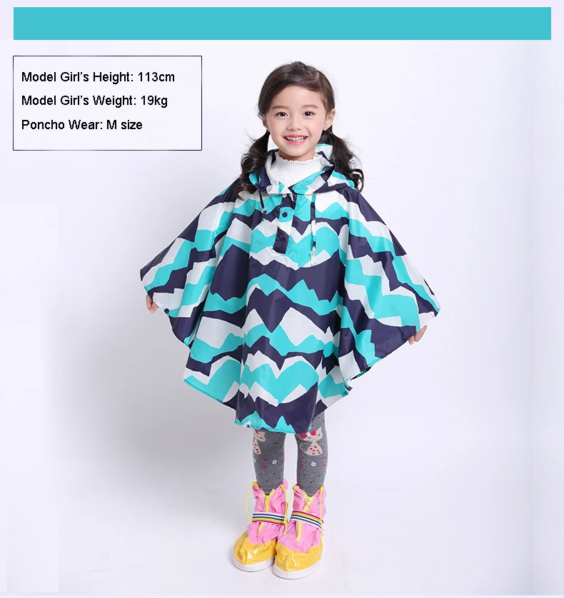 

Freesmily Kids Stylish Rain Poncho Waterproof Rain Jacket Coat For Girls Boys