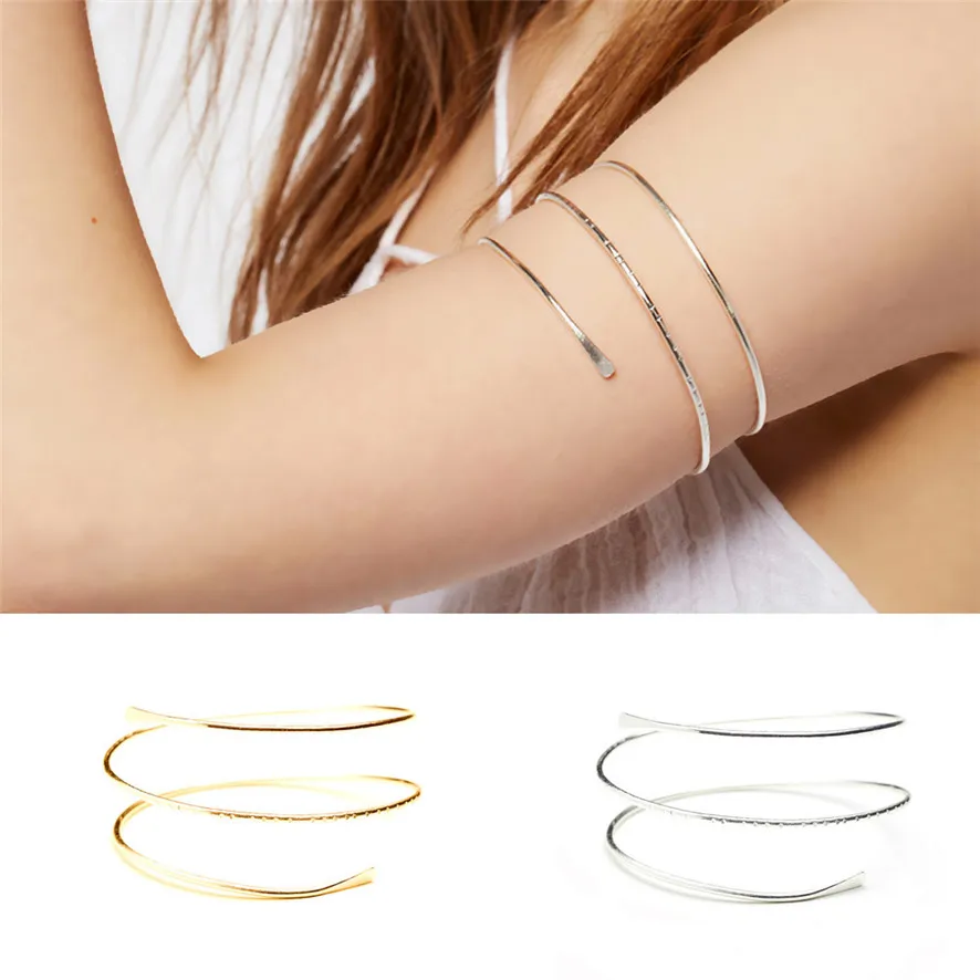Fashion Open Arm Bracelet Arm Bands cb5feb1b7314637725a2e7: Gold|Silver