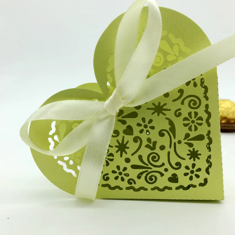 50pcs Laser Cut Love Heart Candy Box for Festival Party Candy Gift Box Wedding Banquet Romantic Wedding Decoration (13)