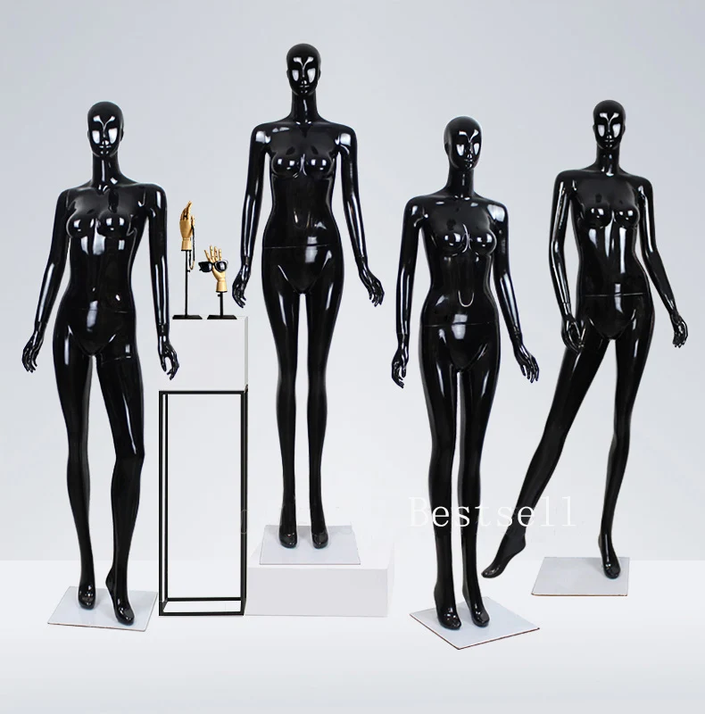 Fashionable Style Full Body Black Mannequin Fiberglass Model Hot Sale