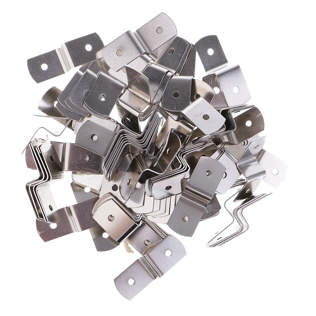 

100 Pieces Offset Mounting Canvas Z Clips for Photo Picture Frame Framing Tools