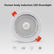 3 Вт, 5 Вт, 7 Вт, 9 Вт, 12 Вт, 15 Вт, 18 Вт, инфракрасная индукция Светодиодный точечный светильник белый корпус 220v светильник ing светильники встраиваемые вниз светильник s крытый светильник