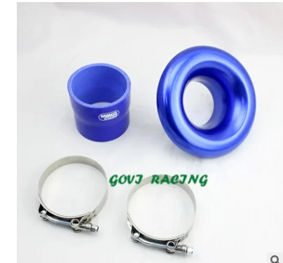 

aluminum velocity stack 3''/3.5''/4'' & silicone hose clamps universal for air filter air intake pipe turbo boost controller