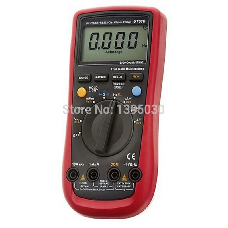 

30pcs/lot UT-61D True RMS Auto Range Digital Multimeter Modern Digital Multimeters ACDC Meter CD Backlight