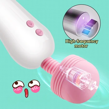 12 Model Tongue Licking AV Vibrator Clit Vaginal Massage Vibrators For Women G Spot Stimulator Magic Wand Adult Sex Toys 5