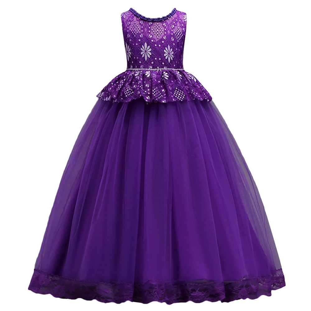 

BAOHULU Flower Girls Dresses for Weddings Banquet Robe Girl Party Dress Carnival Costume kids Children Vestido 2018 6 Clolors