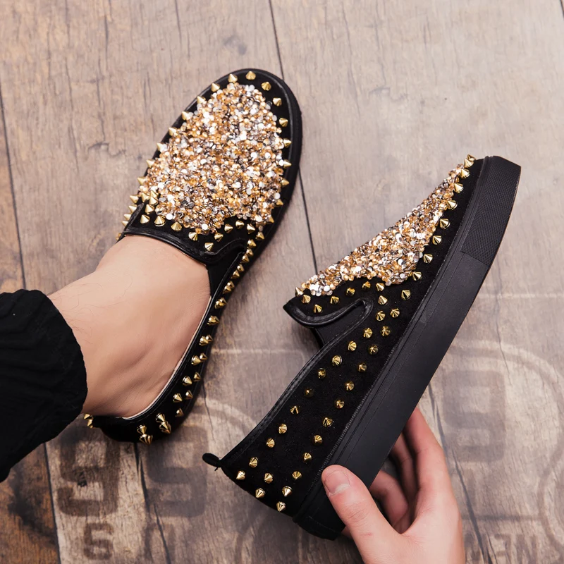 designer rivets leather shoes men luxury brand spiked male footwear rhinestones fashion dress wedding studded oxfords for men (15)