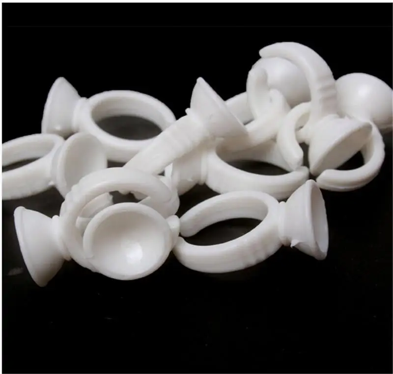 

100 Pcs/set Eyelash Extension Glue Ring Adhesive Eyelash Pallet Holder Set Makeup Kit Tool Make up Cosmetic Tool Supply