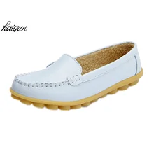 Женская обувь на плоской подошве; лоферы из натуральной кожи; Новинка; стильная женская обувь с круглым носком; сезон весна-осень; большие размеры 35-41