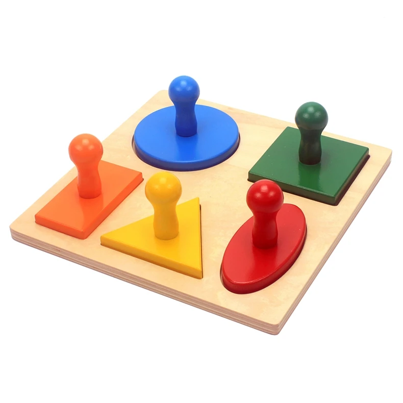 Auxiliares de Ensino Tipos de Formas Alta Qualidade Montessori Materiais Brinquedos Geometria Forma Solide Madeira Cinco Geométricas Placa Matemática 5 brinquedos geometria forma solide madeira cinco tipos