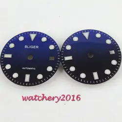 Мм 28,5 мм стерильный серый синий циферблат fit ETA 2824 2836 mingzhu 2813 мужские часы