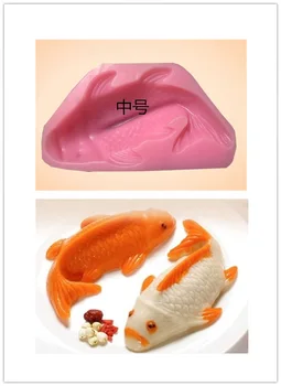 

Carp silicone mold rice cake hot pot butter ice powder mold goldfish cake mold
