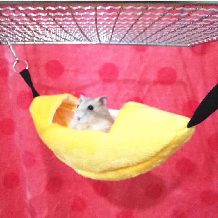 

Soft Cute Pet Hamster Hanging House Hammock Banana Shape Small Pet Cotton Cage Sleeping Pet Bed Rat Cage