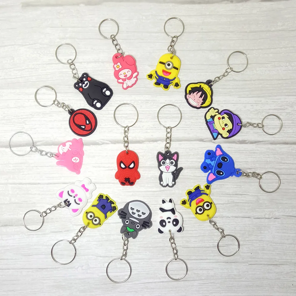 

15 different mini designs keychain Cartoon bag Pendant Keyring (size 2-3 CM) Promotional gift