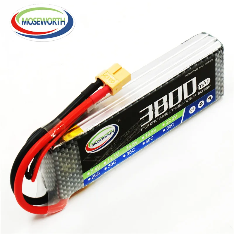 MOSEWORTH 3 S 11 1 v 3800 mah 30C RC Lipo батарея для Самолет дроен автомобиль Бесплатная