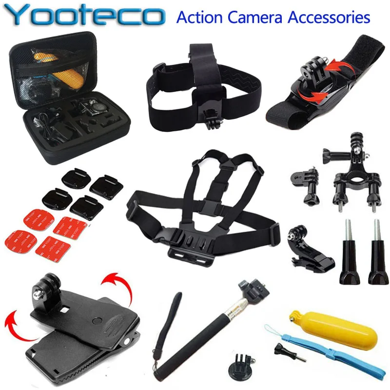 Yooteco Accessories Set Collection Bag Chest Body Strap Head Belt
Monopod 360 Rotation Tripod Mount for Gopro Hero 5 4 Xiaomi Yi