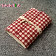 Холст красный сетки крышка A5/A6 винтажные Traveler вкладыш ноутбук дневник подарок журнал Sketchbook персонализированные ofice поставка школы