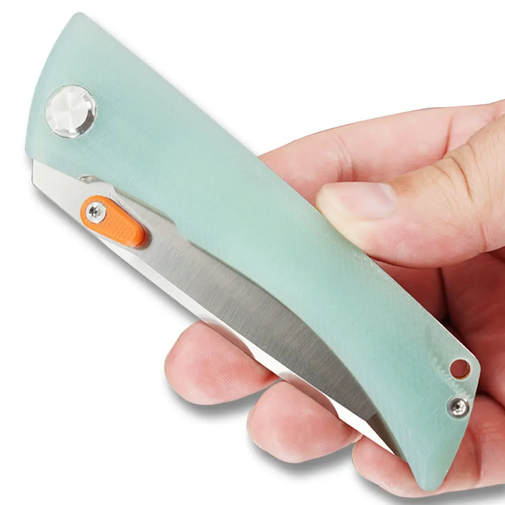 TWOSUN d2 лезвие складной карманный нож тактические ножи охотничий нож открытый инструмент для выживания EDC подшипники быстрооткрывающиеся G10 JAEGER TS80 - Цвет: TS80-G10