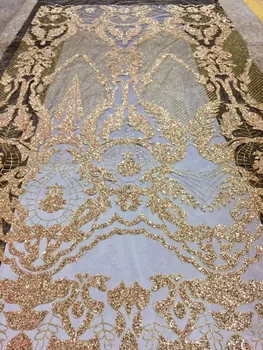 

Shinning glued Glitter Fabric Jolin-424 for wedding Dress