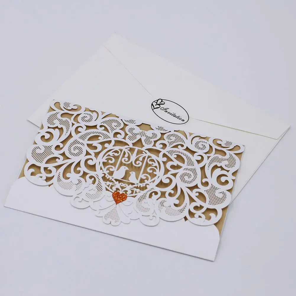  10PCS/Pack Innovative Wedding Invitation Cards Elegant Festival Business Party Invitation Card Holl - 32922579820