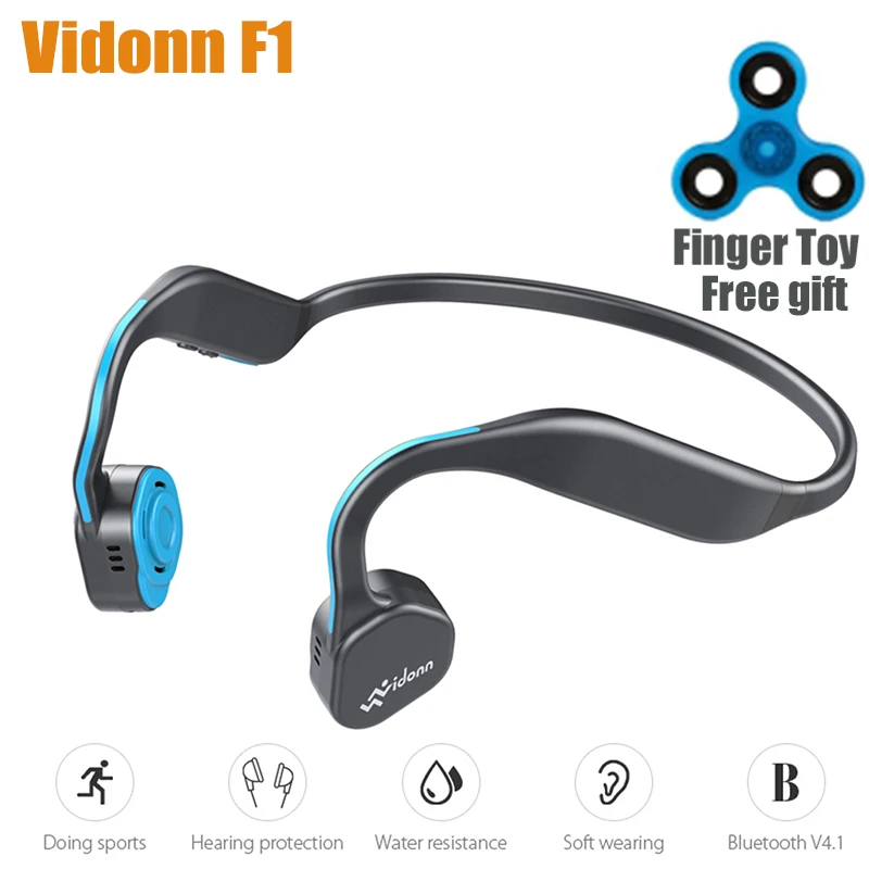 Vidonn F1 Беспроводной костной проводимости HiFi Bluetooth Наушники W/MIC Шум отмена