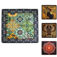 150 см большой квадратный ковер для гостиной, этнический узор в стиле бохо с геометрическим рисунком, модный домашний декоратор с рисунком кота, Нескользящие ковры