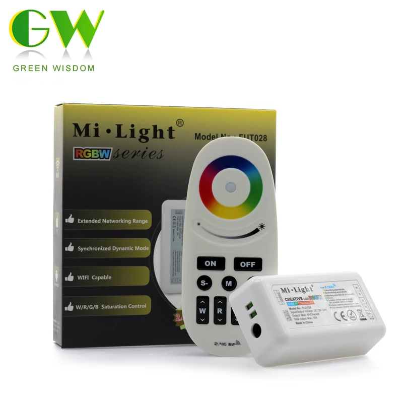 

Mi.Light 2.4G RF RGBW Remote Controller DC12-24V for RGBW LED Strip FUT028.1 Set/lot