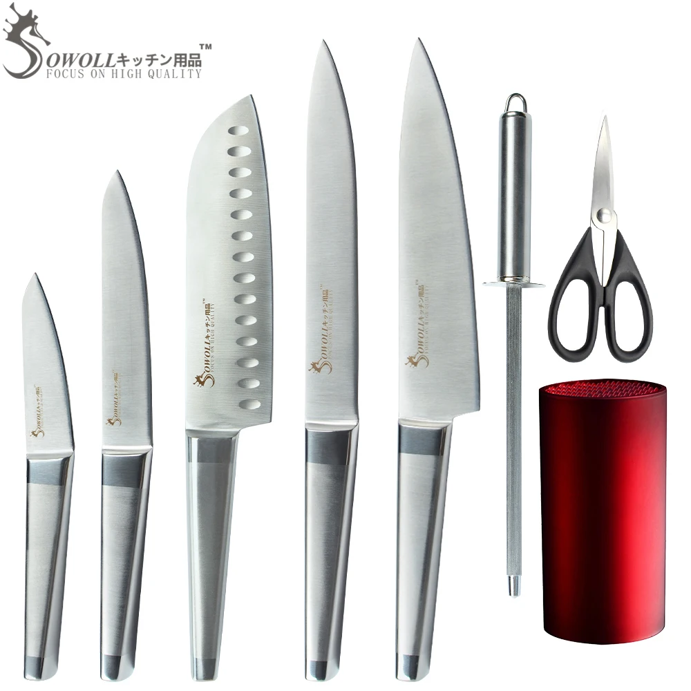 SOWOLL Brand Cooking Tools Sharp Kitchen Knives 8" 8" 7" 5" 3.5