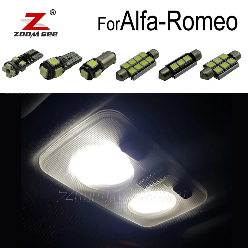 Us 11 89 30 Off 100 Perfect White Error Free Led Interior Bulb Dome Map Light Kit For Alfa Romeo Giulietta Mito Brera Gt Spider 147 156 159 166 In