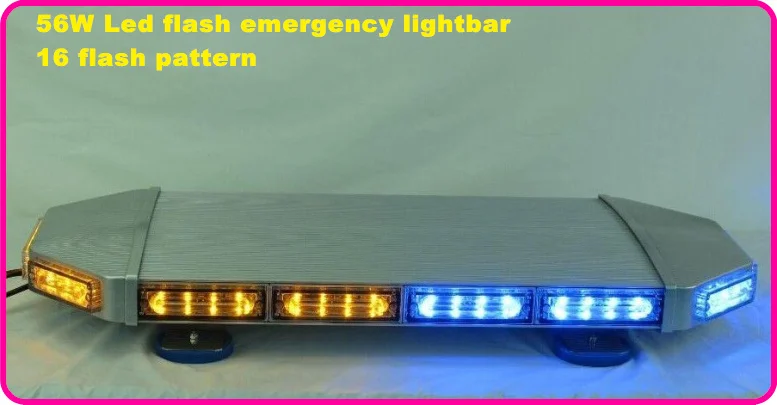 High intensity 73cm DC12V 56W Led car warning mini lightbar,emergency light bar for police ambulance fire truck,,warerproof