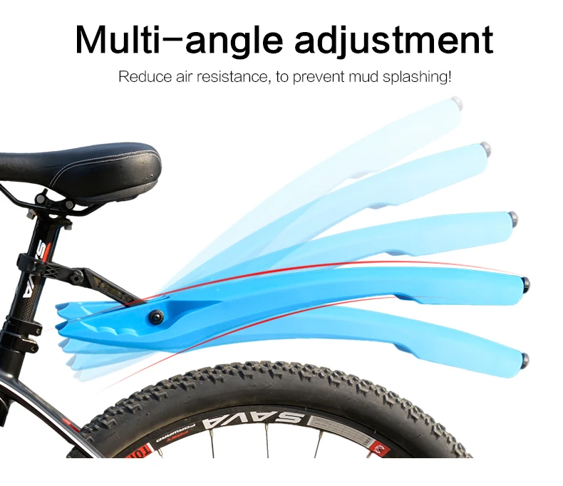 Flectional велосипед крылья сигнализация свет MTB передний задний светодиодный грязезащитный щиток велосипед крыло пластиковая велосипедная задняя фара крылья части