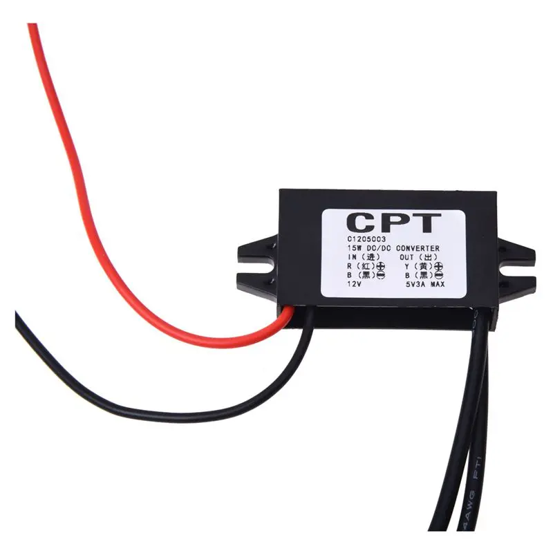 

DC Converter 12V to 5V 3A Double 2 USB to Auto Power Regulator Voltage Step Down