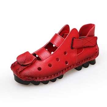 

Vintage Handmade Shoes Woman Flats Sandal Casual Moccasins Women Sandal Leather Shoes Woman Women Sandals Z88