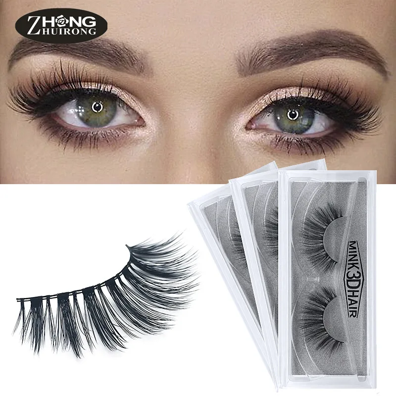 

3D Mink Eyelashes Thick Natural Long False Eyelash Mink Eyelashes Soft Dramatic Eyelash Extension SD-01