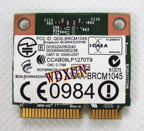 Оригинальная Беспроводная мини карта Broadcom Bcm943225hm 593837 001 Pci e 300 м Wi Fi 802 11 abgn