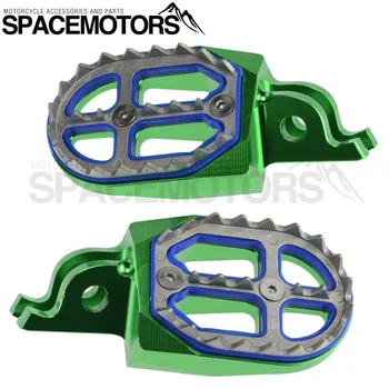 

Aluminium GREEN CNC Caken foot rests pegs pedals offroad pitbike dirtbike KX KLX 450 250 kx250 kx450f klx450 2008 - 2014