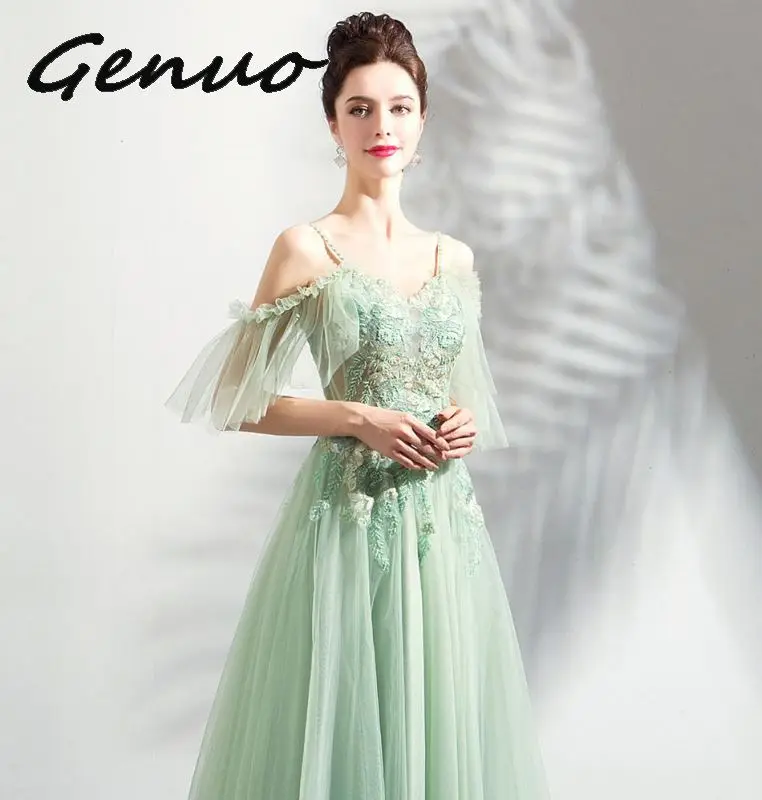Genuo, новинка, сексуальный бюстгальтер с открытыми плечами, Ретро стиль, с геометрическим рисунком, с блестками, женское отражающее платье, длина до пола, вечерние, элегантное платье, 6898
