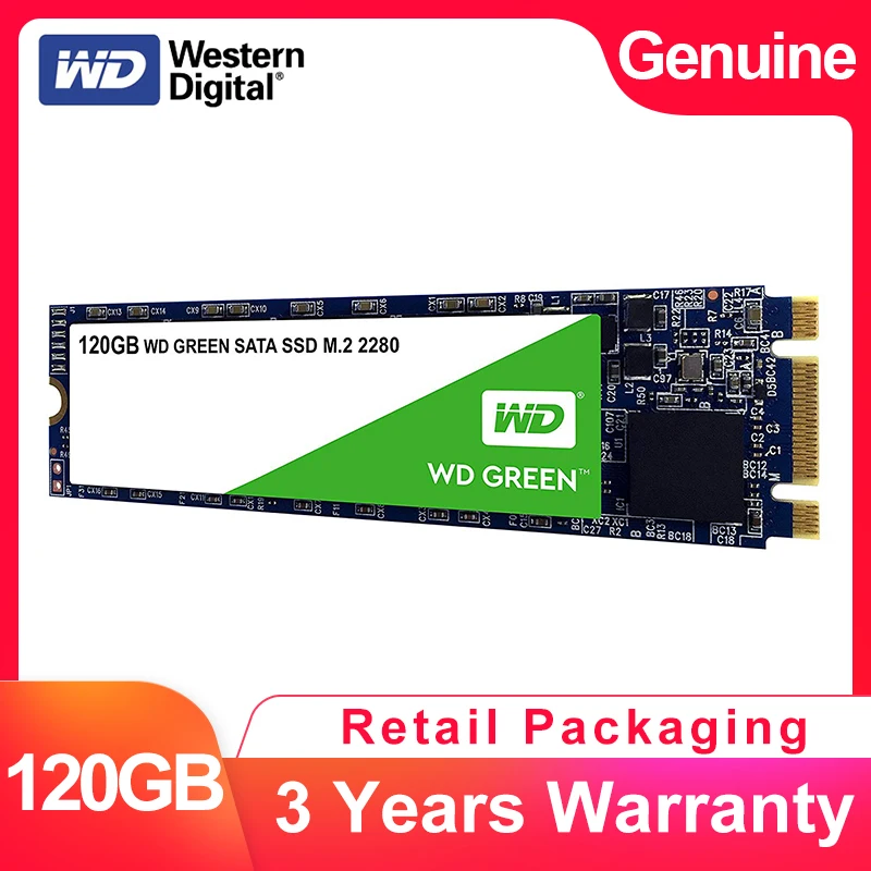 WESTERN DIGITAL WD GREEN SSD 120 ГБ внутренний SATA3.0 M.2 2280 NGFF твердотельный диск жесткий для
