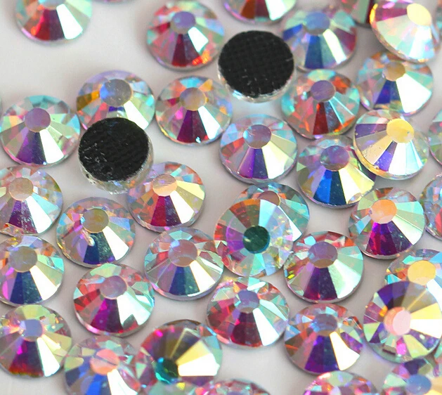 

Free shipping~! .SS6~ss30,1440pcs/Lot crystal AB Color Flat Back DMC Hot Fix Rhinestone.