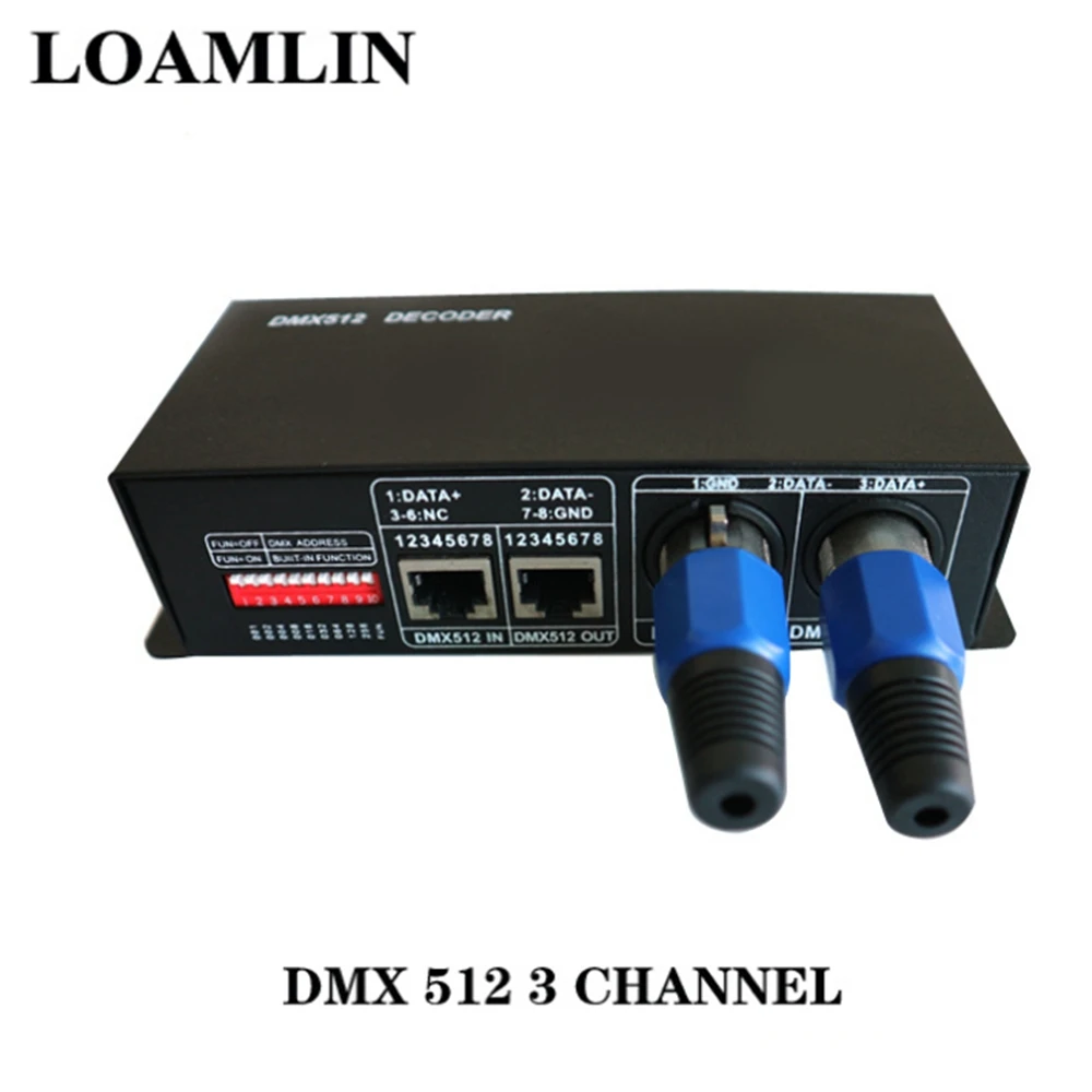 DMX512 декодер светодиодный диммер RGB контроллер DMX-512 4 канала декодер контроллер Диммер для RGB светодиодные ленты