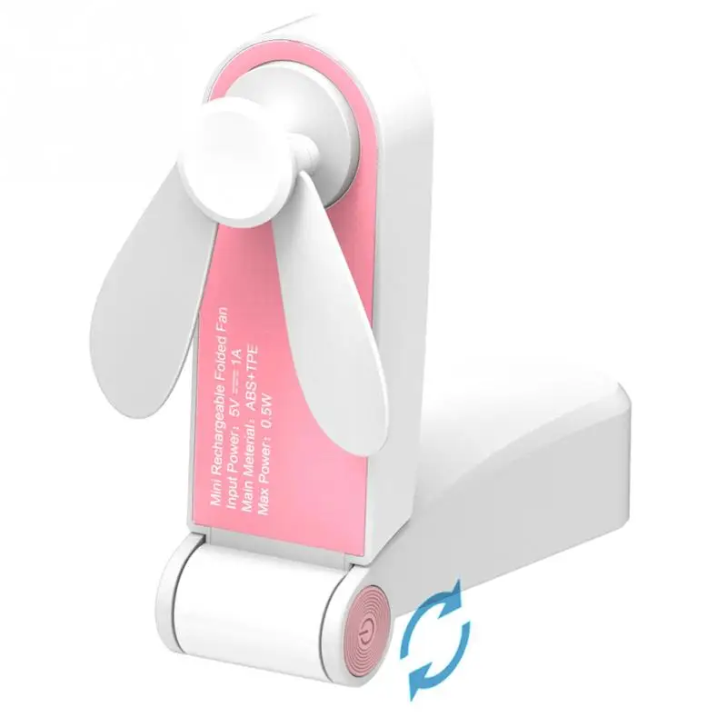 

Mini Handheld Fan Foldable Hand Pocket USB Fans Rechargeable Handheld Mini Fan Electric Personal Hand Bar Desktop Fan