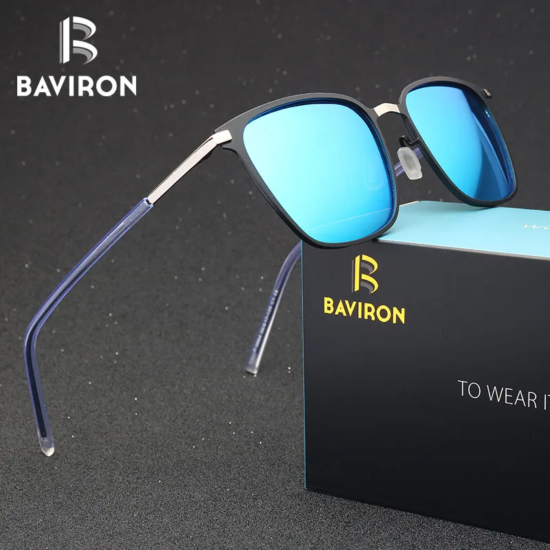 

BAVIRON Classic Square Sunglasses For Men Polarized Ultra-thin Light Driving Glasses 2018 New Arrival Fashion Trend Eyewear