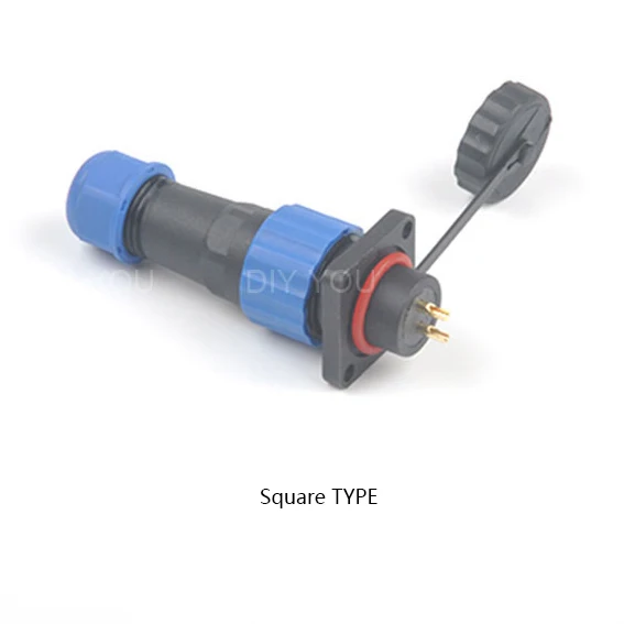 Square TYPE SP16 IP68 водонепроницаемый док авиационным соединителем с разъемом «папа» и муфтовый стыковочный переводник 2/3/4/5/6/7/9 контактный разъем для монтажа в панель Кабельный разъем - Цвет: Square TYPE