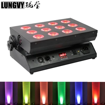 

Free Shipping Battery Wireless dmx LED Uplighting 12*18w DJ Wall Wash Light RGBWA UV Wireless dmx Uplights Weddings Floodlight