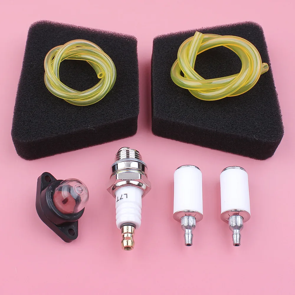 Air Fuel Filter Line Hose Primer Bulb Spark Plug Kit For Poulan 1900 1950 2025 2050 2055 2075 2150 Chainsaw Spare Parts