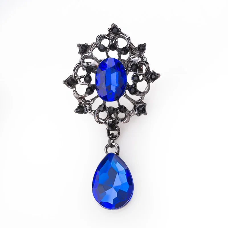 HHYDE Fashion Blue Crystal Brooch Clothes Jewelry Accessories Lapel