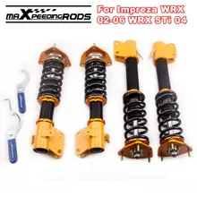 Coilovers for Subaru Impreza WRX GDA GDB 02-06 STi 04 Adjustable Height Camber Coilover Kit Shock Coil Struts Suspension Damper